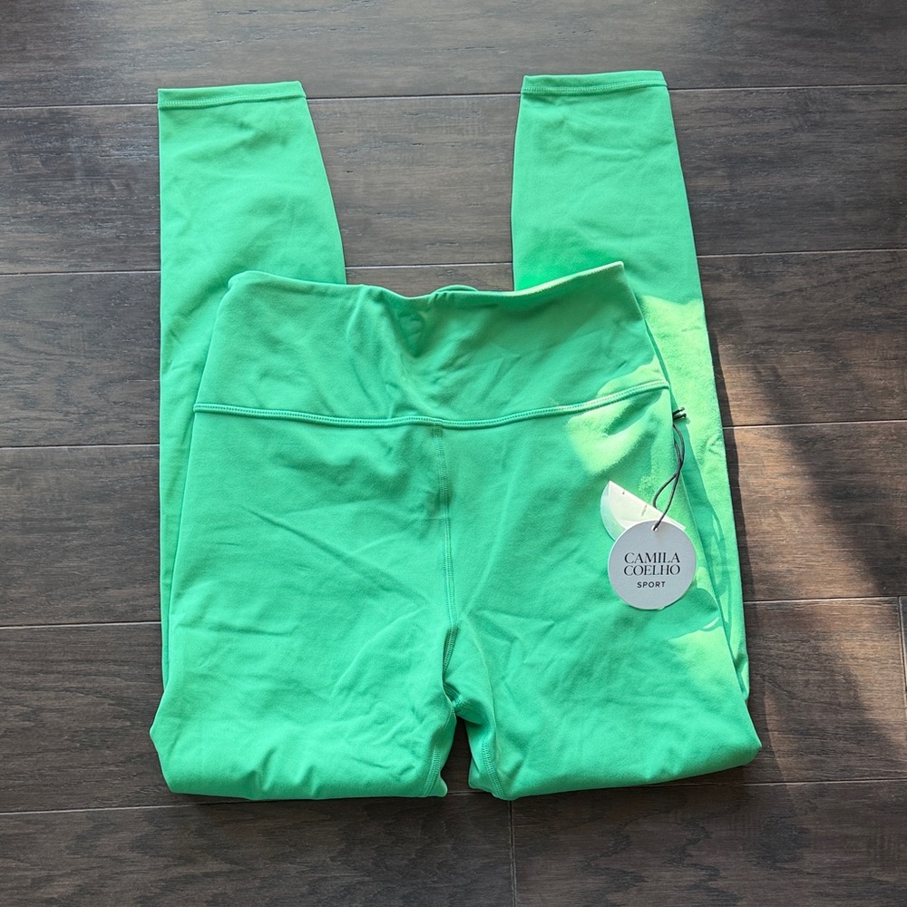 Camila Coelho Womens Vibrant Green Leggings